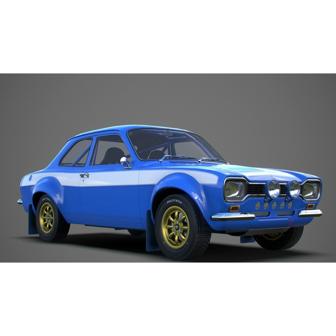 Retro Derby Car 3D Model – Low Poly Vehicle with Interior, FBX - View 8