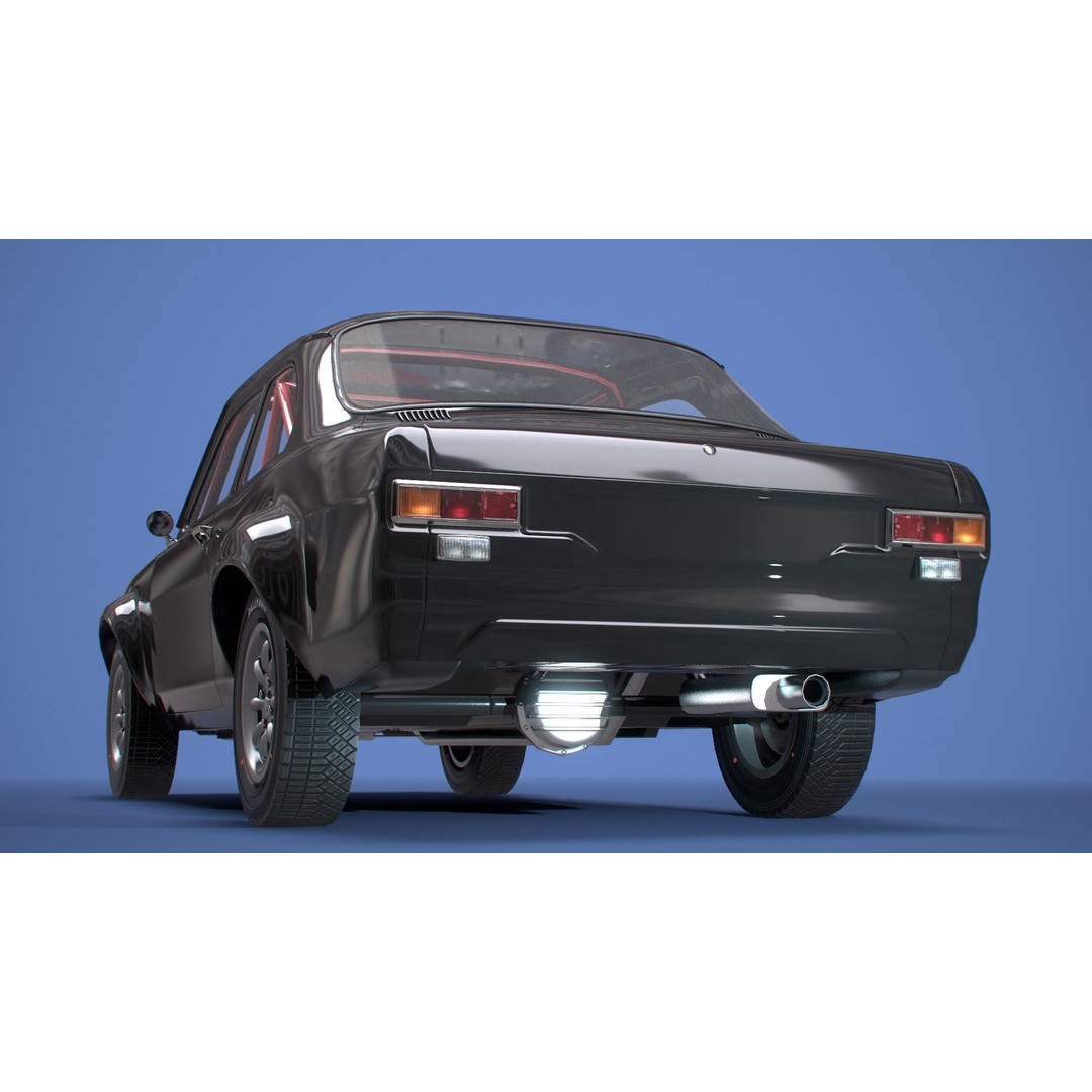 Retro Derby Car 3D Model – Low Poly Vehicle with Interior, FBX - View 9