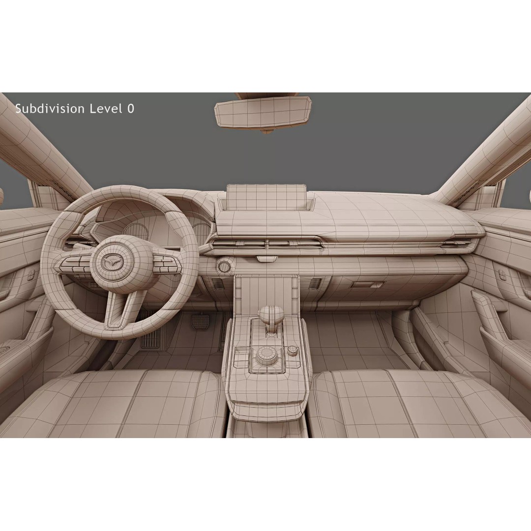 2021 Mazda MX-30 3D Model – High Poly SUV with Interior, FBX & OBJ - View 19