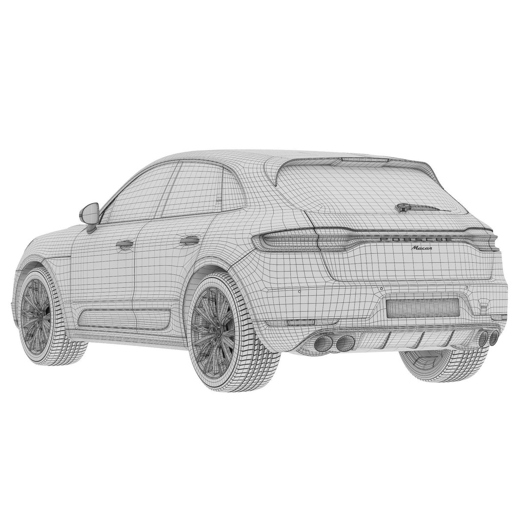 Porsche Macan 2020 3D Model – High Poly Game Asset, FBX & OBJ Formats - View 13