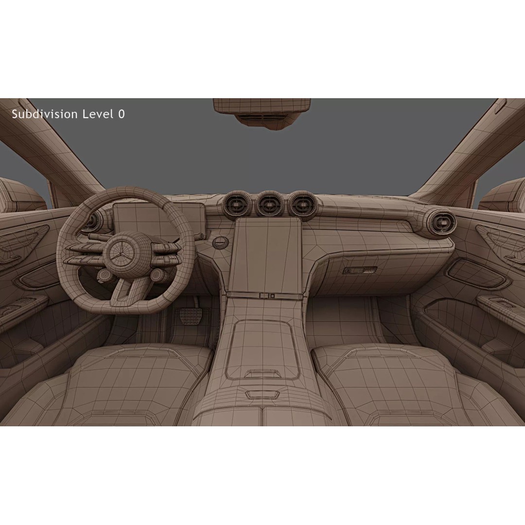 2024 Mercedes-Benz GLC 43 AMG Coupe 3D Model – High Poly Game-Ready Asset, FBX - View 32