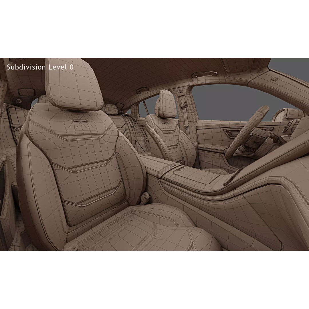 2024 Mercedes-Benz GLC 43 AMG Coupe 3D Model – High Poly Game-Ready Asset, FBX - View 33