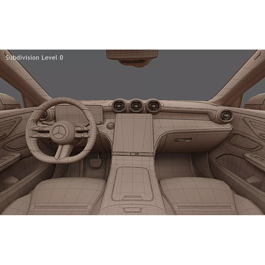 2024 Mercedes-Benz GLC Coupe 3D Model – High Poly Game Ready, FBX, OBJ - View 29