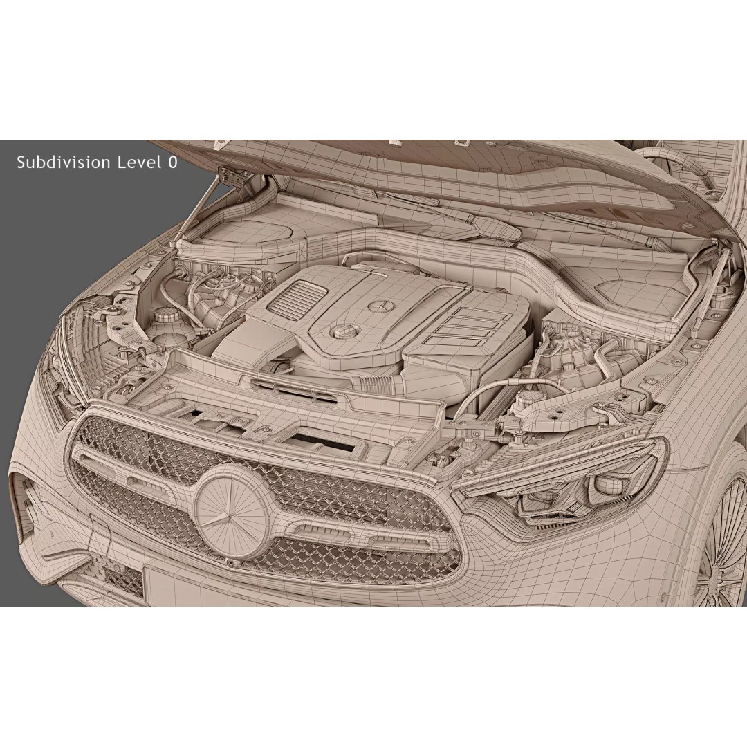 2024 Mercedes-Benz GLC Coupe 3D Model – High Poly Game Ready, FBX, OBJ - View 33