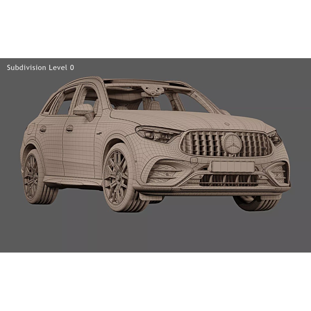 2024 Mercedes-Benz GLC 63 S AMG E Performance 3D Model – High Poly PBR Asset, FBX - View 28