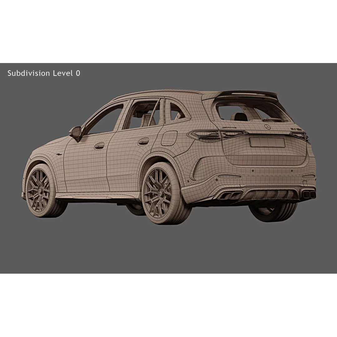 2024 Mercedes-Benz GLC 63 S AMG E Performance 3D Model – High Poly PBR Asset, FBX - View 29