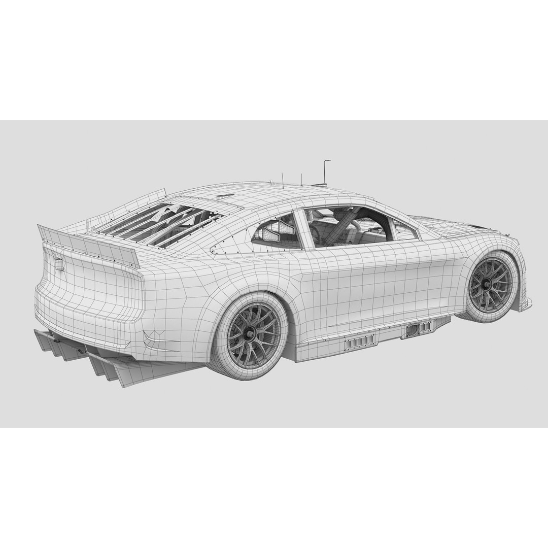 Chevrolet Camaro 3D Model – High Poly Racing Car, FBX, OBJ - View 25