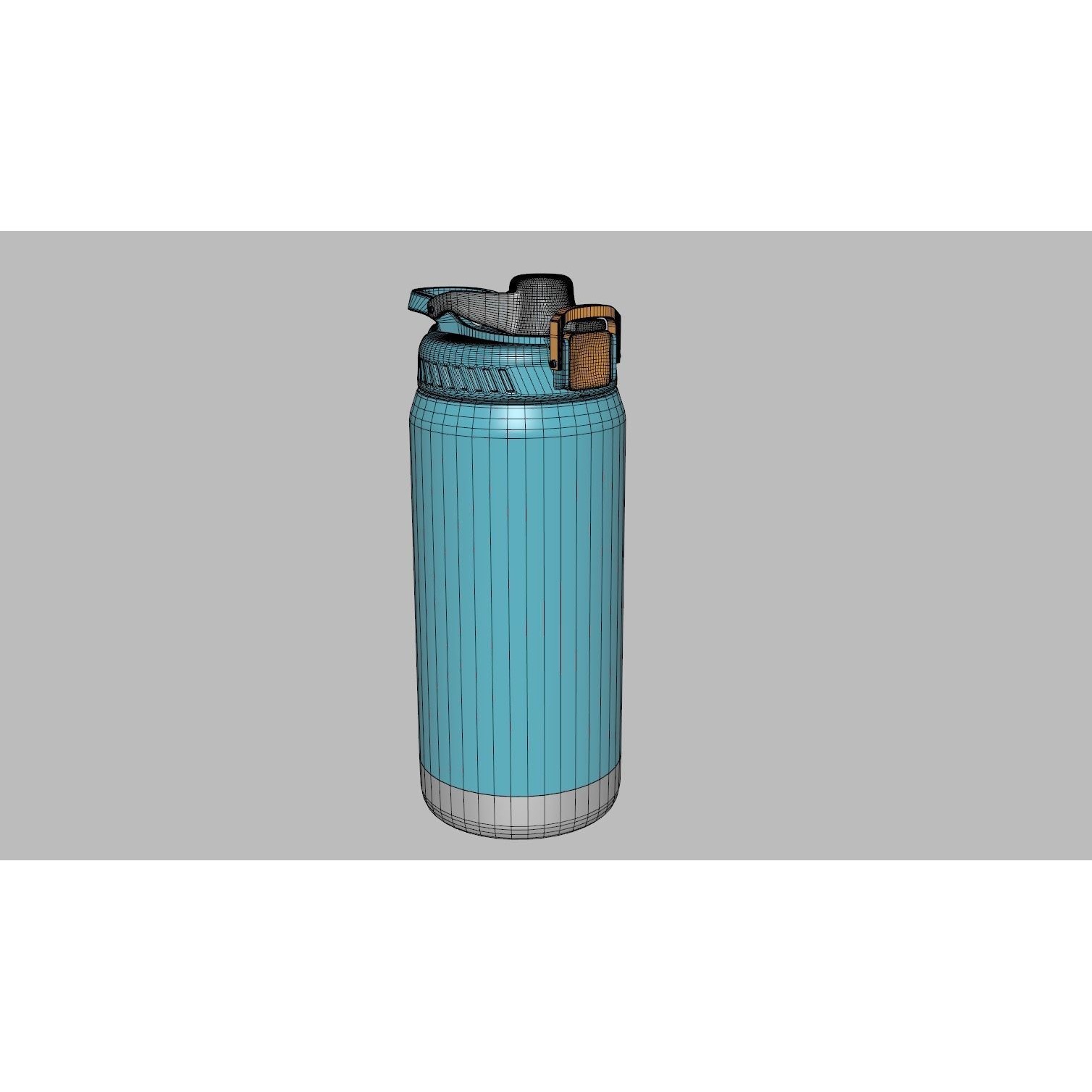 Stainless Steel Sport Bottle - Game-Ready 3D Model - View 10