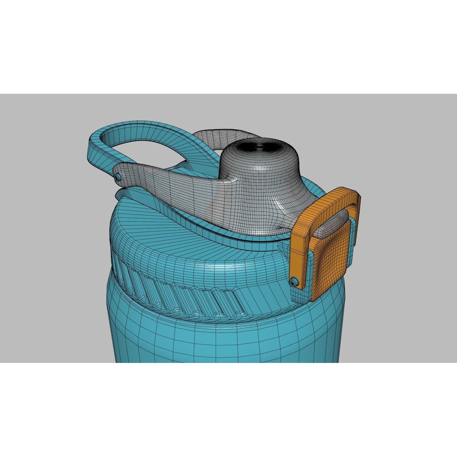 Stainless Steel Sport Bottle - Game-Ready 3D Model - View 11