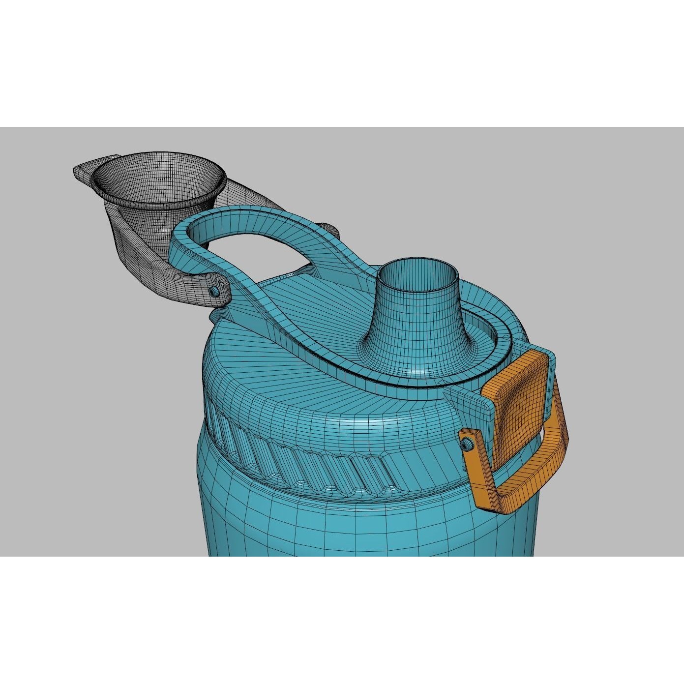 Stainless Steel Sport Bottle - Game-Ready 3D Model - View 12