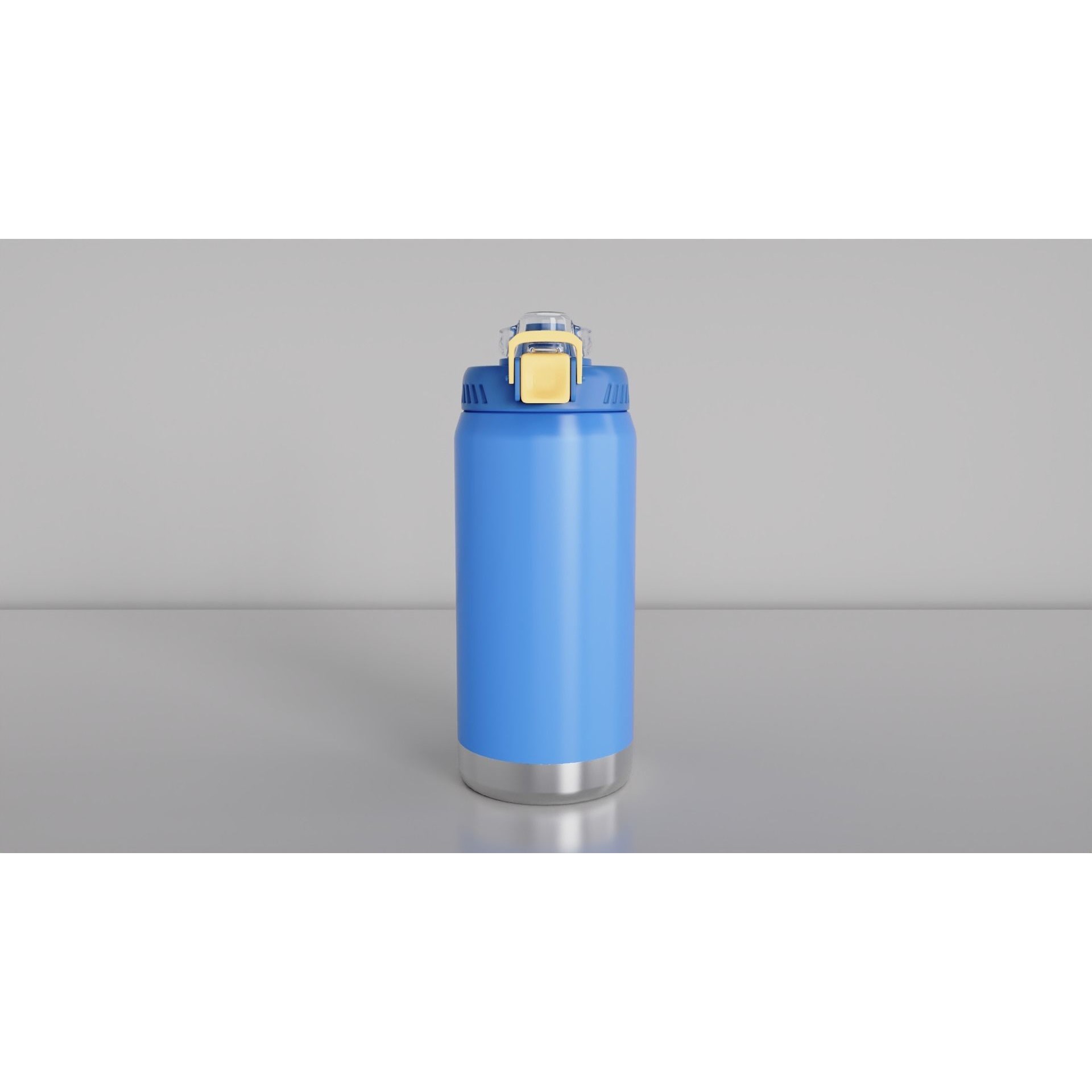 Stainless Steel Sport Bottle - Game-Ready 3D Model - View 3