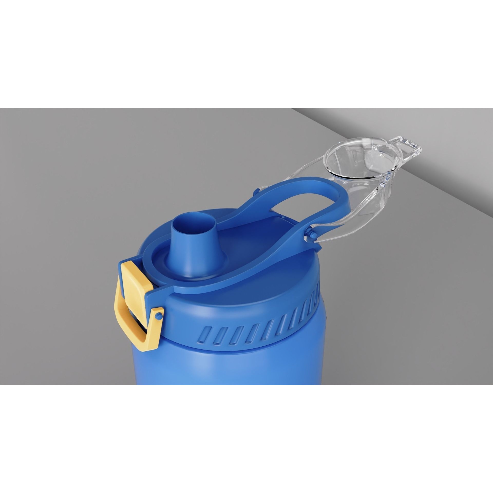 Stainless Steel Sport Bottle - Game-Ready 3D Model - View 5