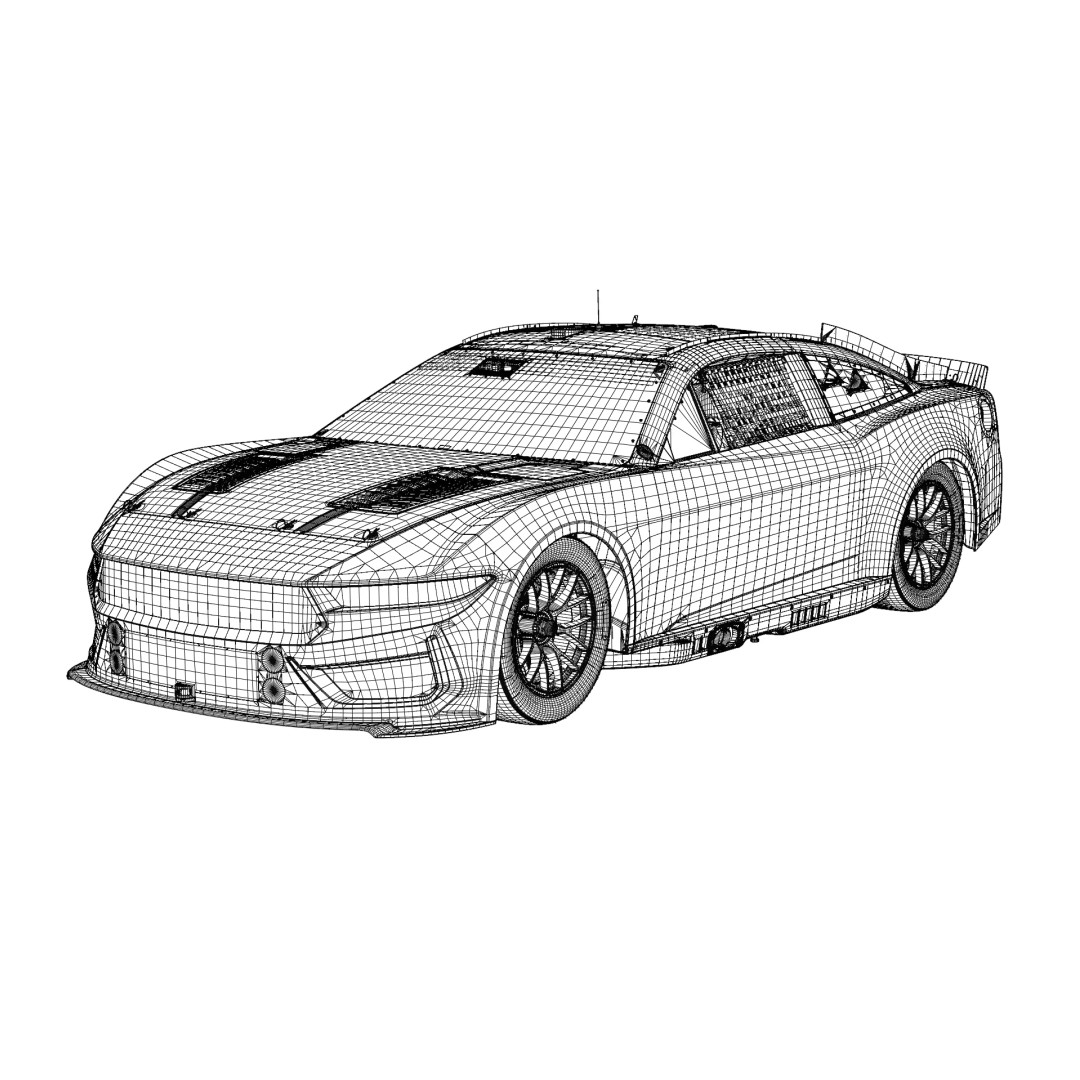 2026 NASCAR Cup Series Wild Horse Race Car 3D Model – High Poly Game Asset, FBX - View 18
