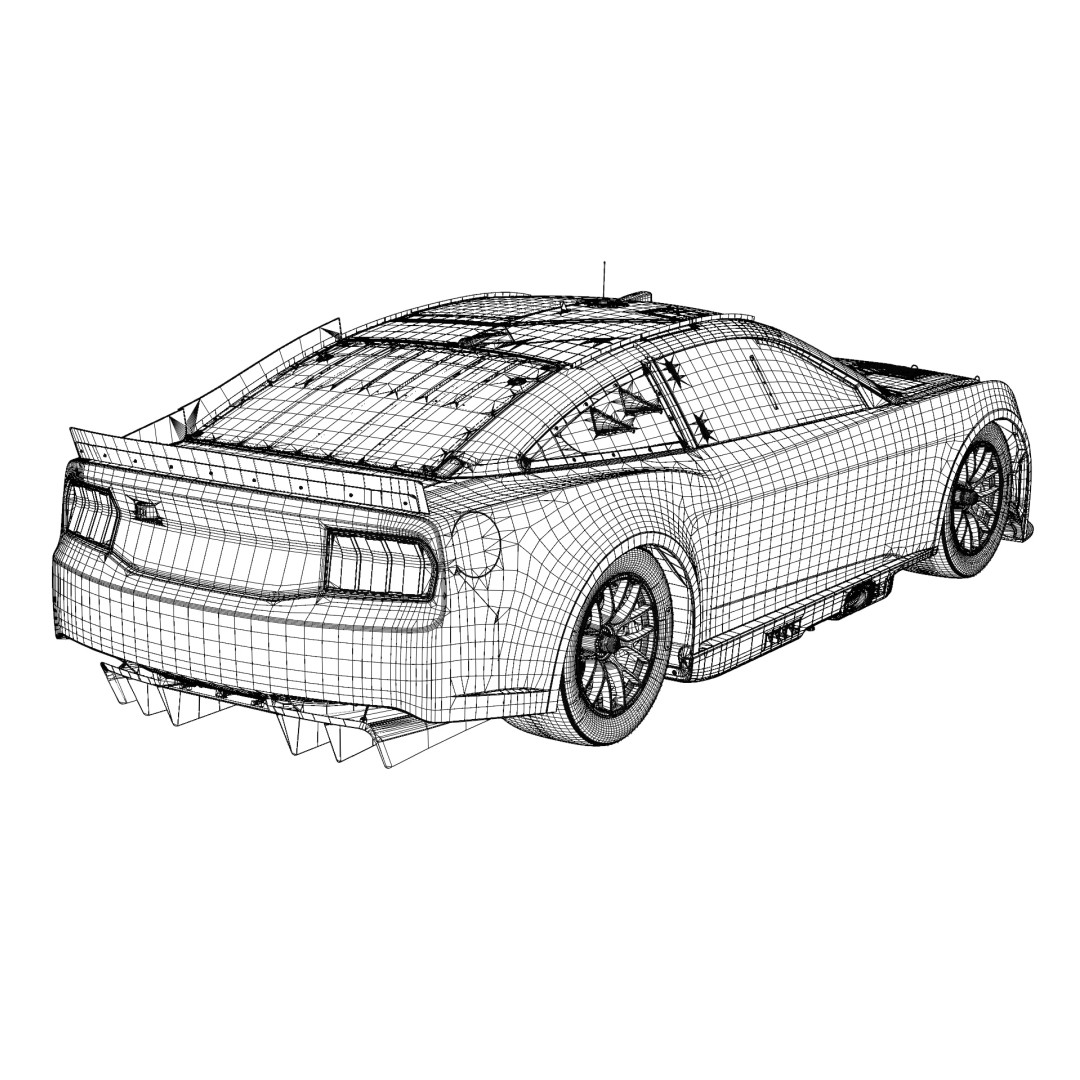2026 NASCAR Cup Series Wild Horse Race Car 3D Model – High Poly Game Asset, FBX - View 19