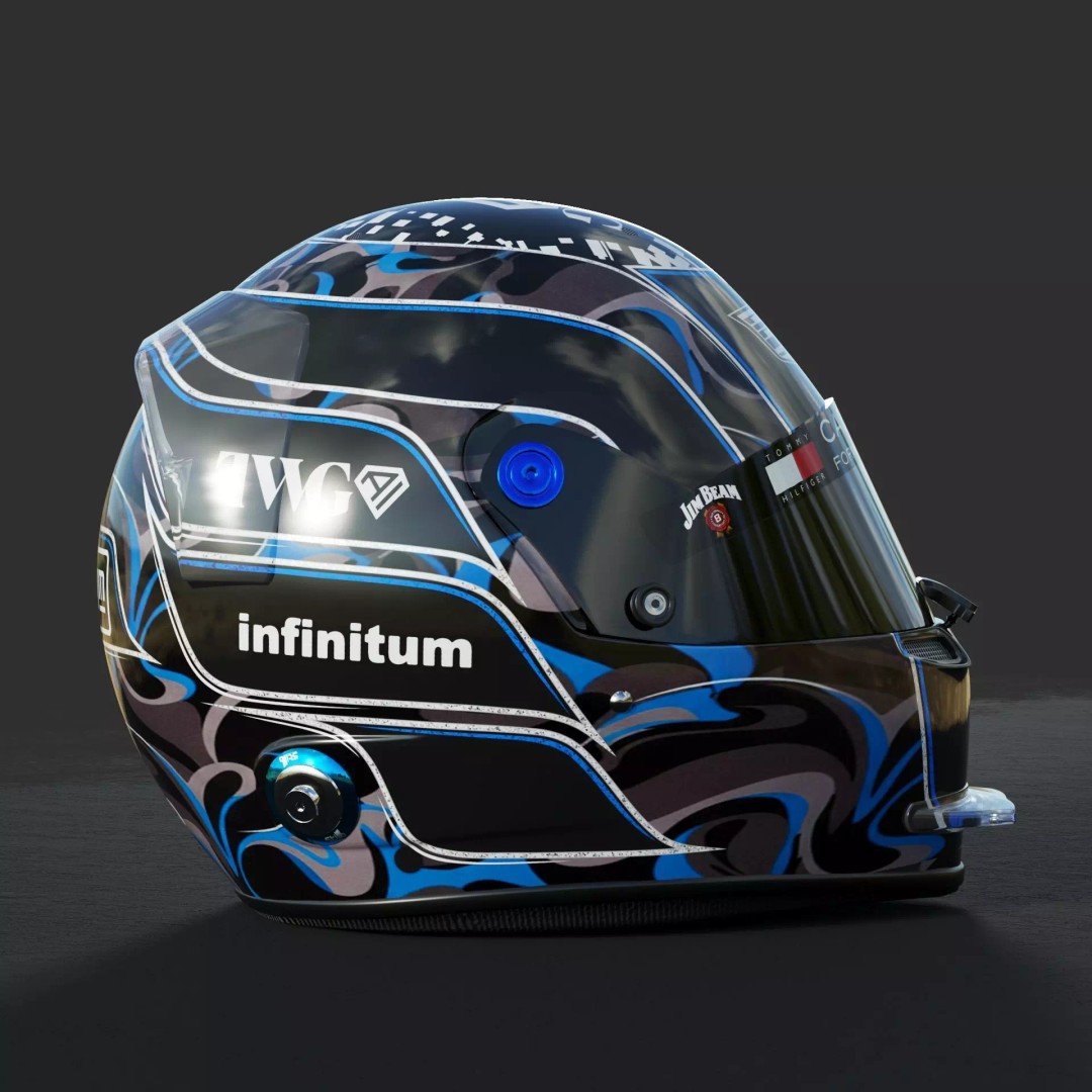 F1 Cadillac Team Helmets 3D Model – PBR Textured, Game-Ready, FBX, OBJ - View 10