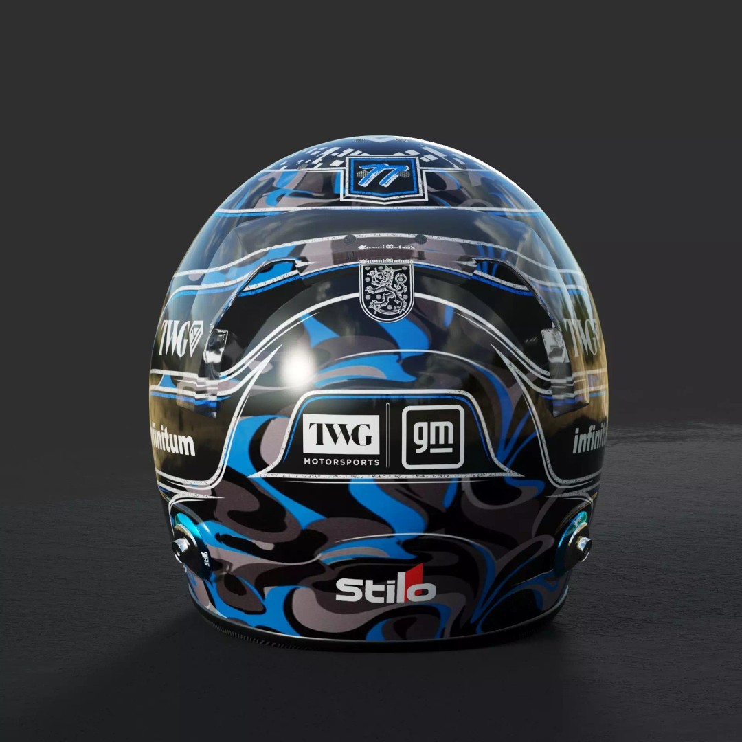 F1 Cadillac Team Helmets 3D Model – PBR Textured, Game-Ready, FBX, OBJ - View 11