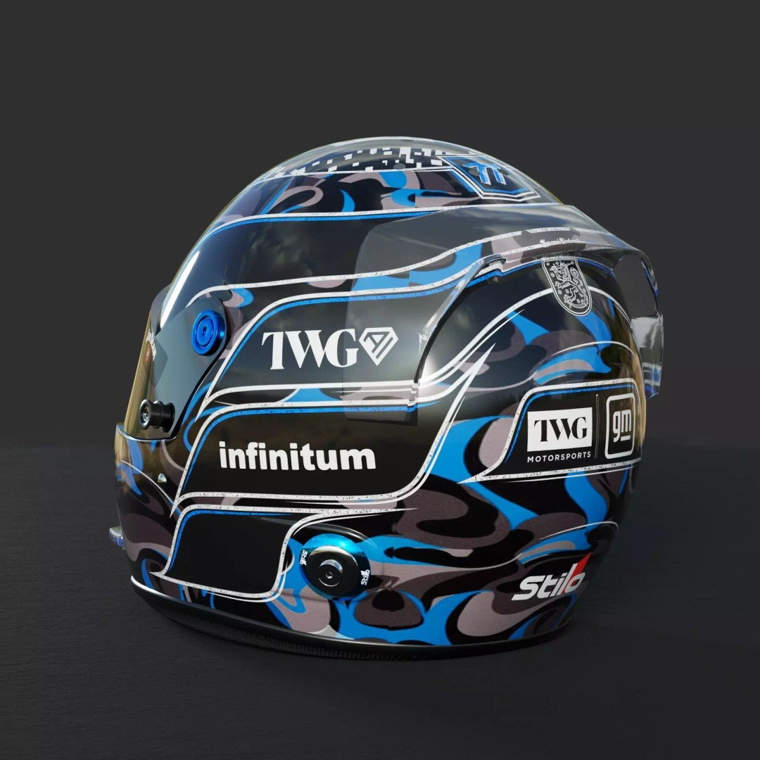 F1 Cadillac Team Helmets 3D Model – PBR Textured, Game-Ready, FBX, OBJ - View 12
