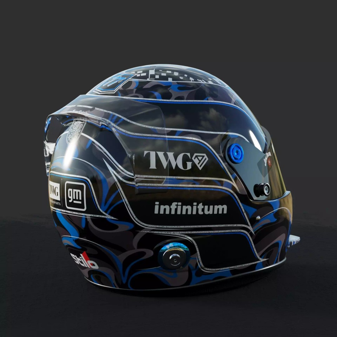 F1 Cadillac Team Helmets 3D Model – PBR Textured, Game-Ready, FBX, OBJ - View 13