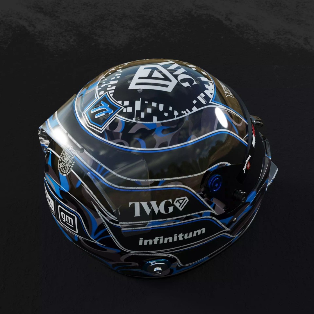 F1 Cadillac Team Helmets 3D Model – PBR Textured, Game-Ready, FBX, OBJ - View 14