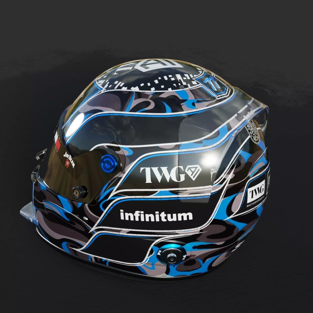 F1 Cadillac Team Helmets 3D Model – PBR Textured, Game-Ready, FBX, OBJ - View 15