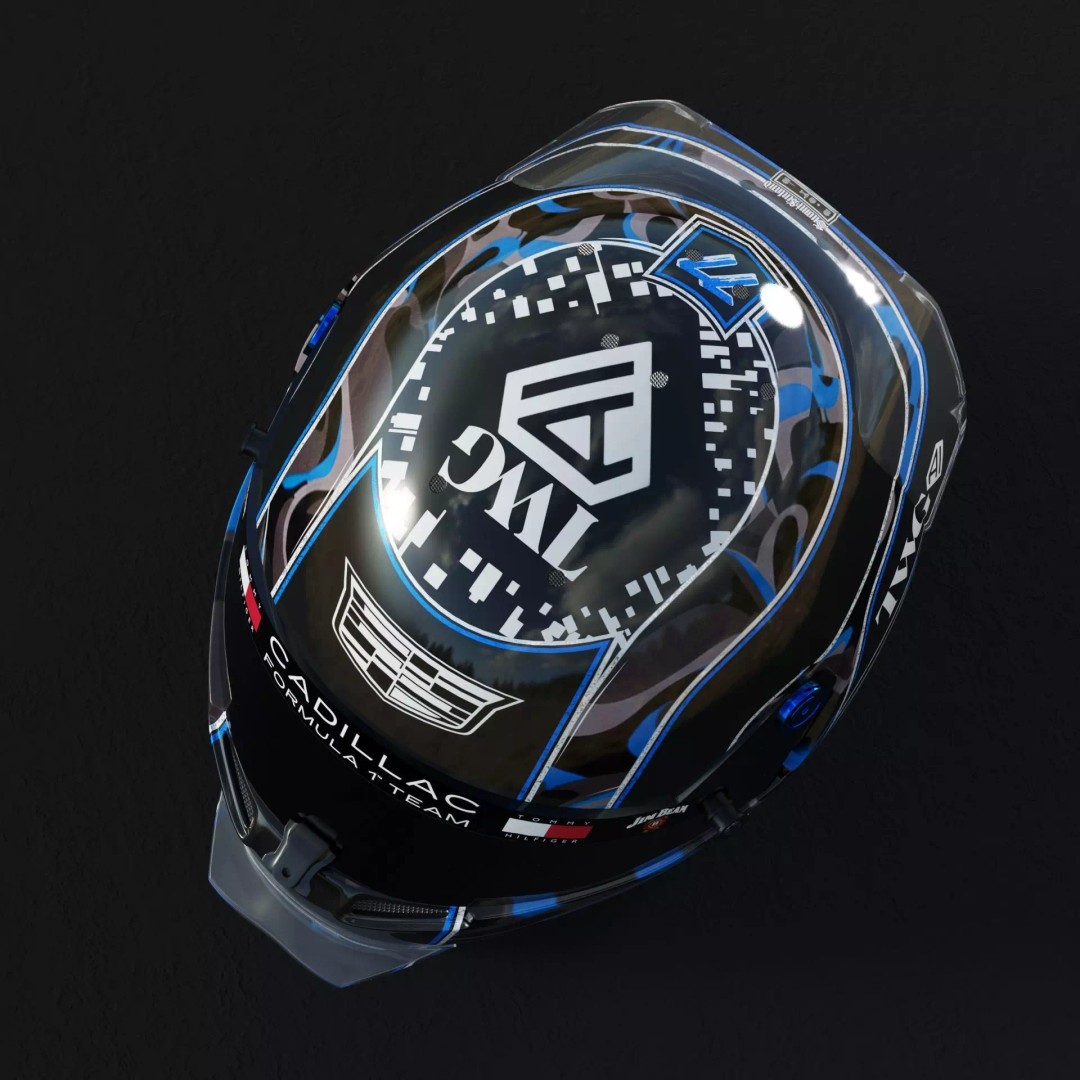 F1 Cadillac Team Helmets 3D Model – PBR Textured, Game-Ready, FBX, OBJ - View 17
