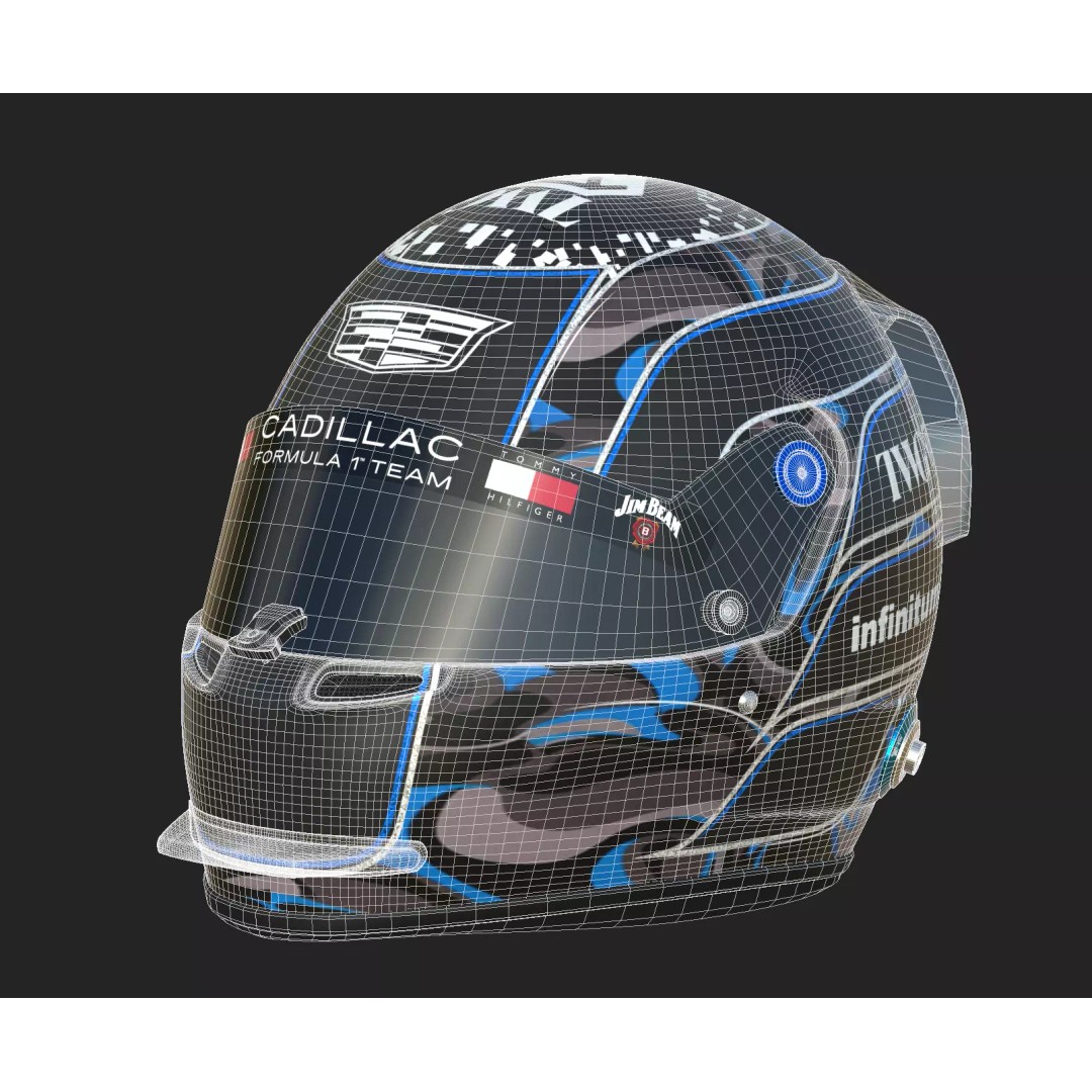 F1 Cadillac Team Helmets 3D Model – PBR Textured, Game-Ready, FBX, OBJ - View 23