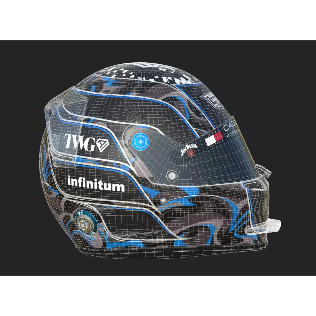 F1 Cadillac Team Helmets 3D Model – PBR Textured, Game-Ready, FBX, OBJ - View 24