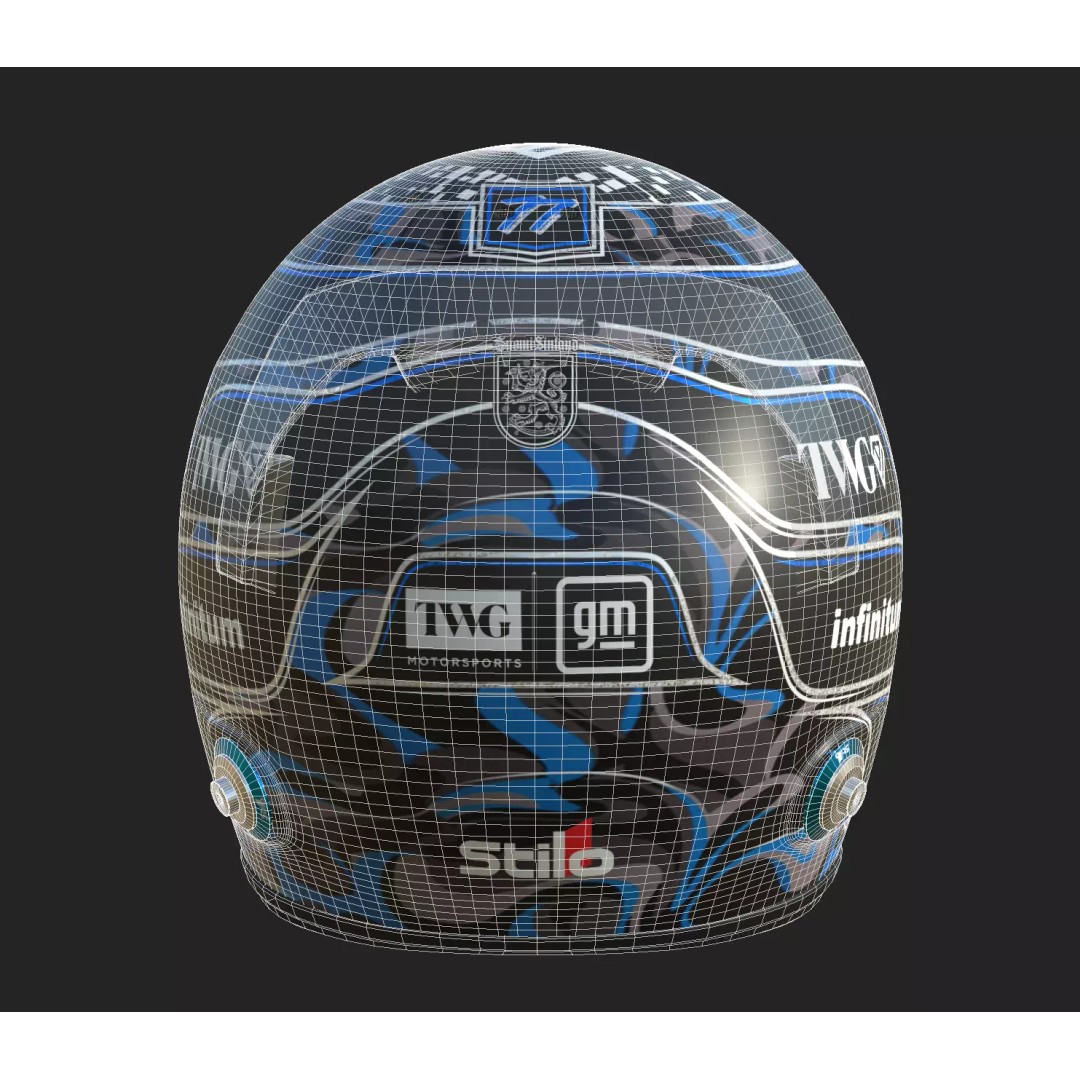 F1 Cadillac Team Helmets 3D Model – PBR Textured, Game-Ready, FBX, OBJ - View 25