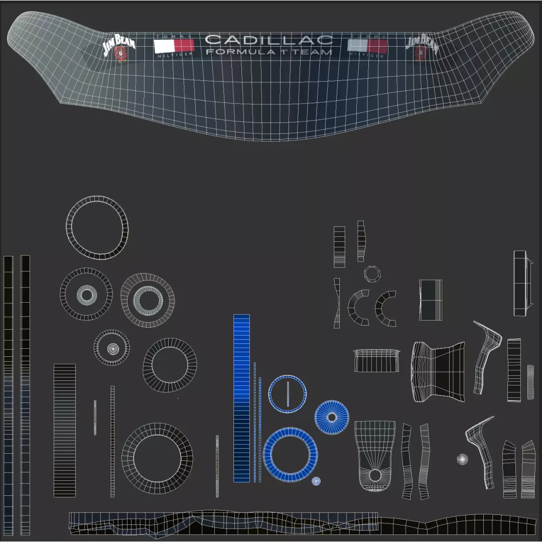 F1 Cadillac Team Helmets 3D Model – PBR Textured, Game-Ready, FBX, OBJ - View 27