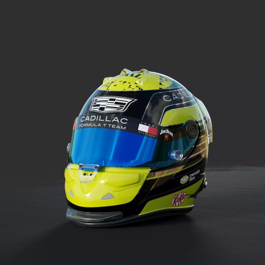 F1 Cadillac Team Helmets 3D Model – PBR Textured, Game-Ready, FBX, OBJ - View 28