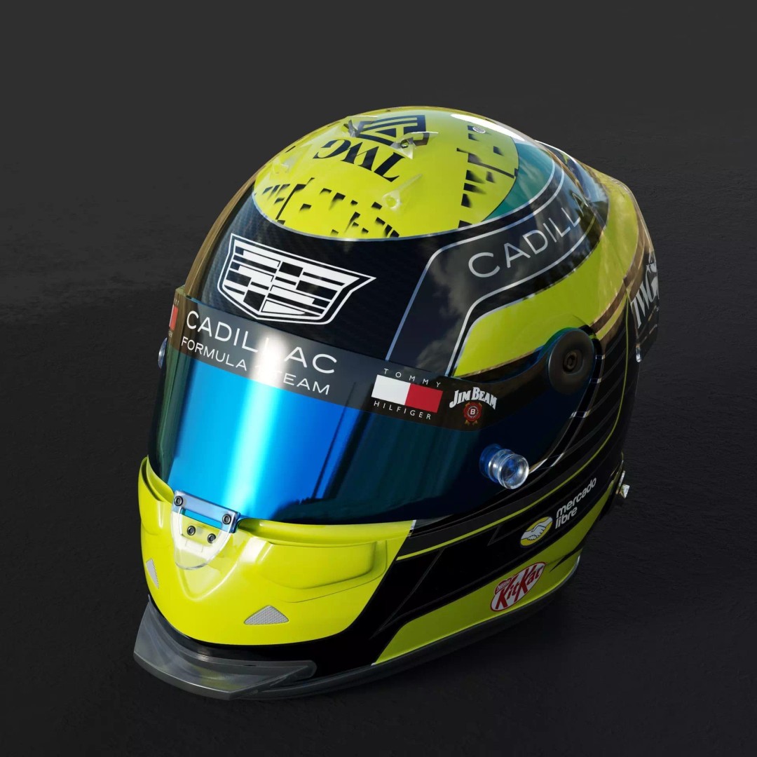 F1 Cadillac Team Helmets 3D Model – PBR Textured, Game-Ready, FBX, OBJ - View 29