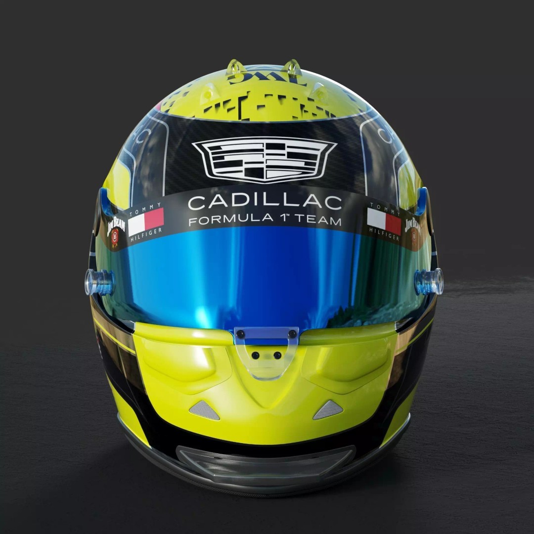 F1 Cadillac Team Helmets 3D Model – PBR Textured, Game-Ready, FBX, OBJ - View 31