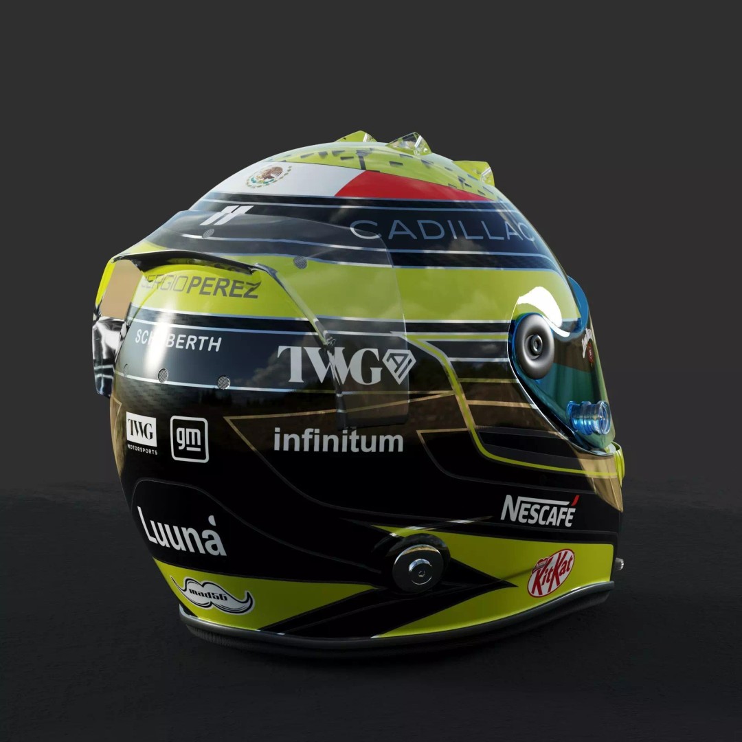 F1 Cadillac Team Helmets 3D Model – PBR Textured, Game-Ready, FBX, OBJ - View 38