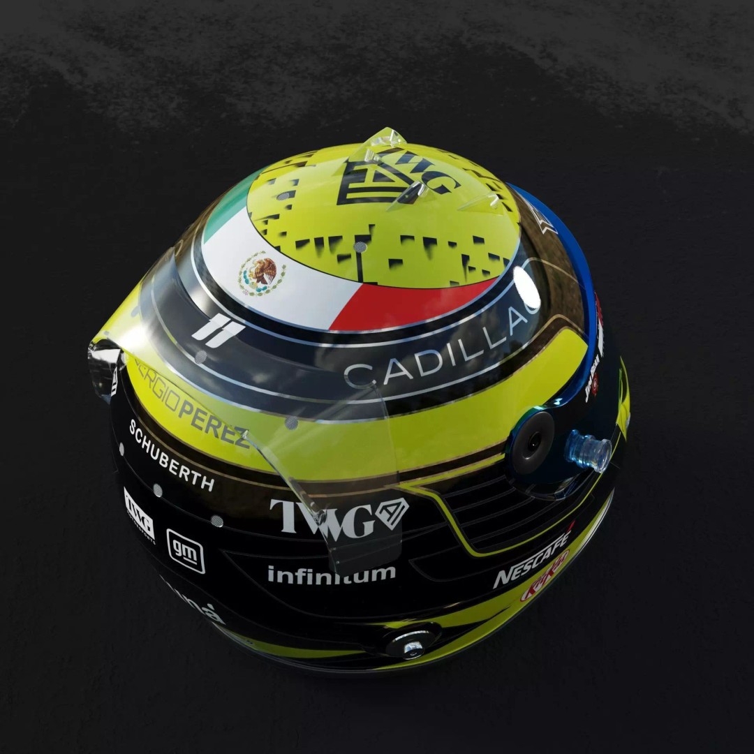 F1 Cadillac Team Helmets 3D Model – PBR Textured, Game-Ready, FBX, OBJ - View 39