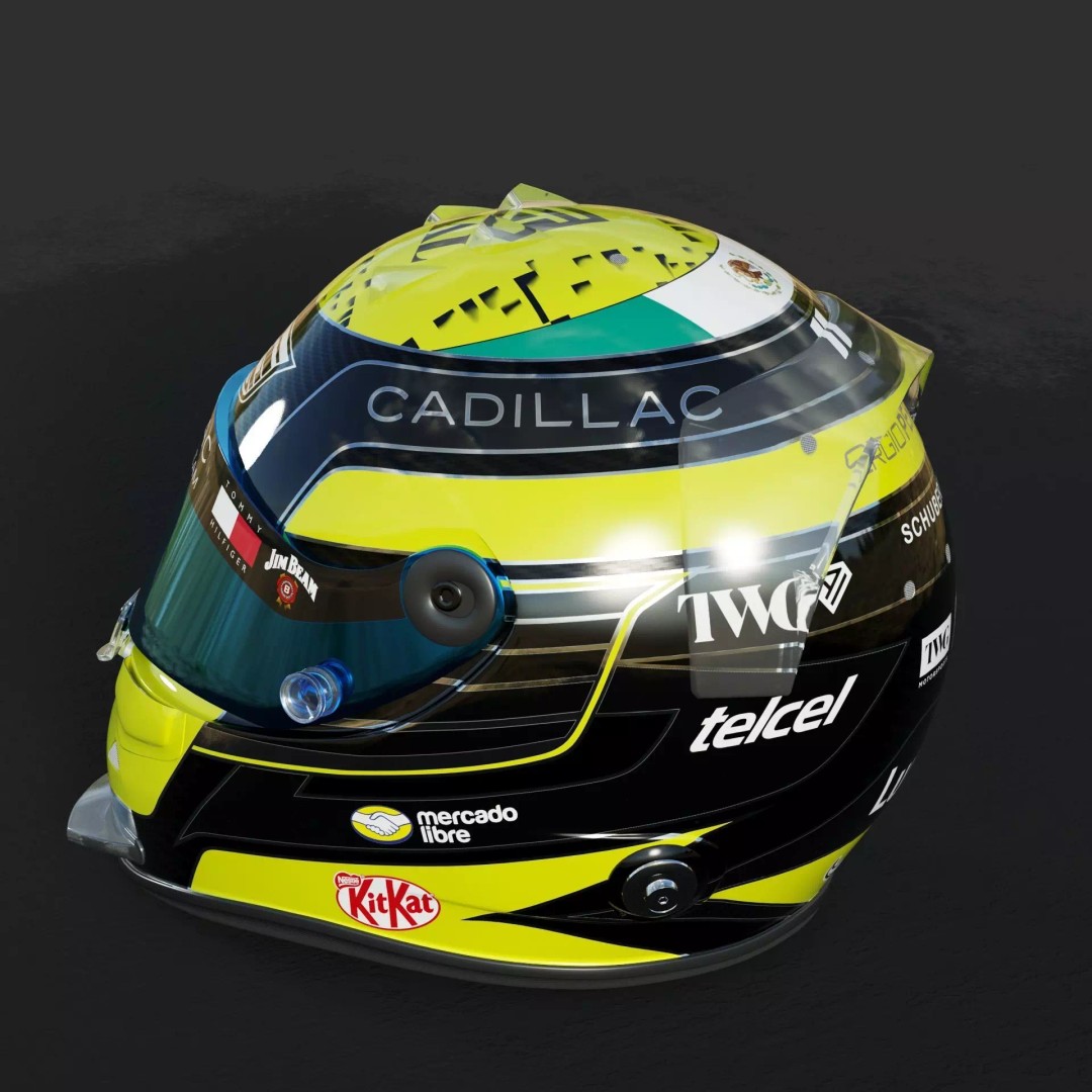 F1 Cadillac Team Helmets 3D Model – PBR Textured, Game-Ready, FBX, OBJ - View 40