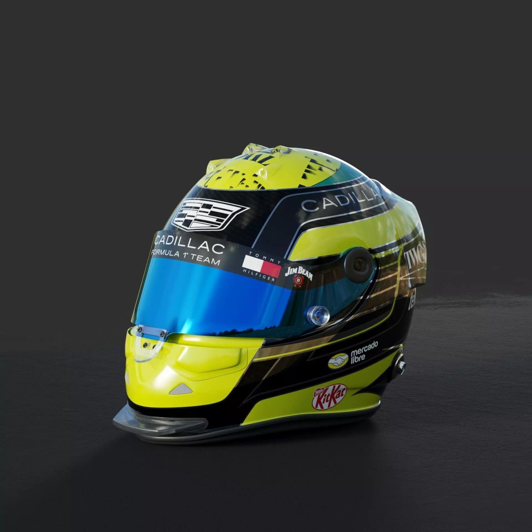 F1 Cadillac Team Helmets 3D Model – PBR Textured, Game-Ready, FBX, OBJ - View 43