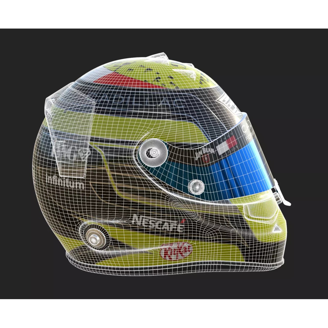 F1 Cadillac Team Helmets 3D Model – PBR Textured, Game-Ready, FBX, OBJ - View 49