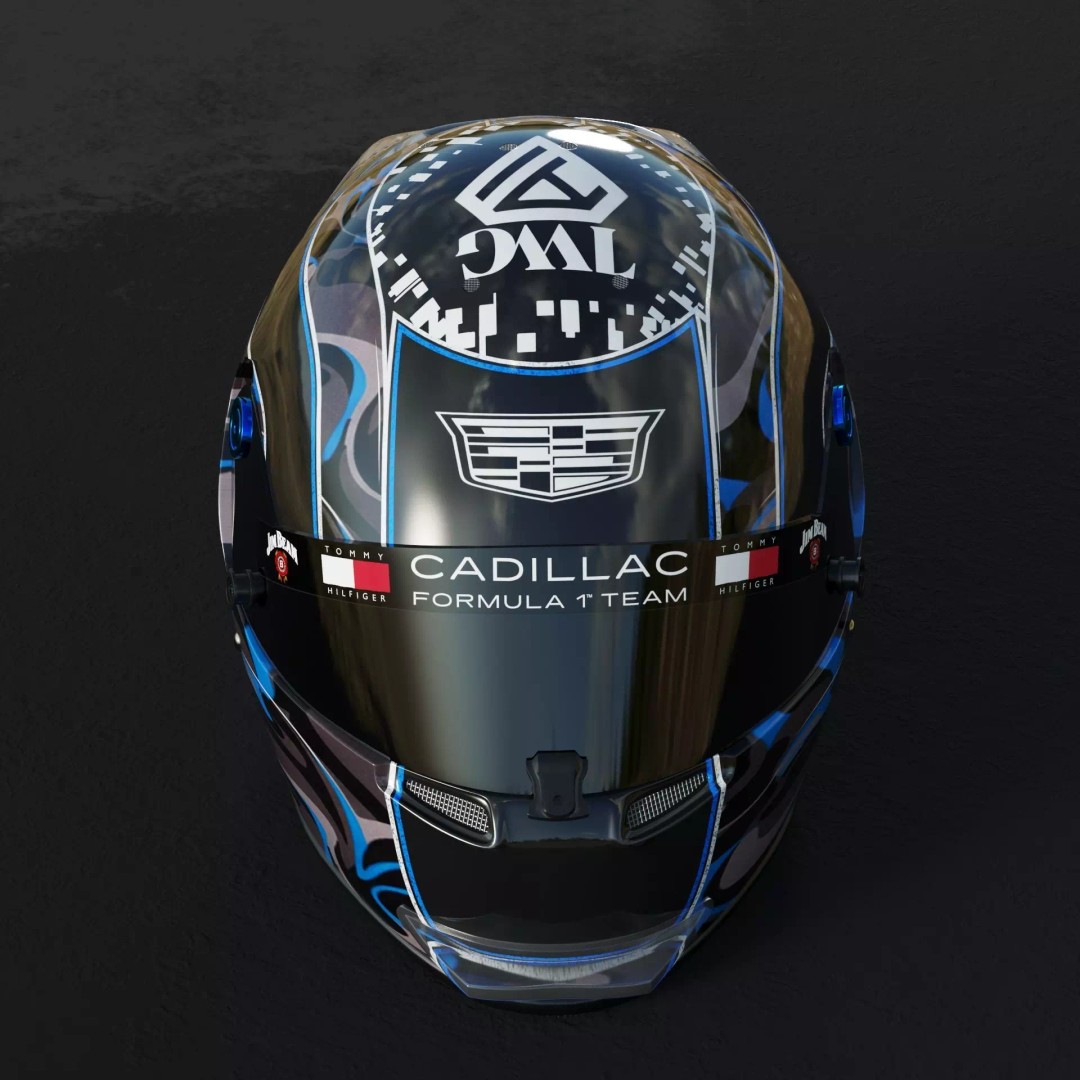 F1 Cadillac Team Helmets 3D Model – PBR Textured, Game-Ready, FBX, OBJ - View 5