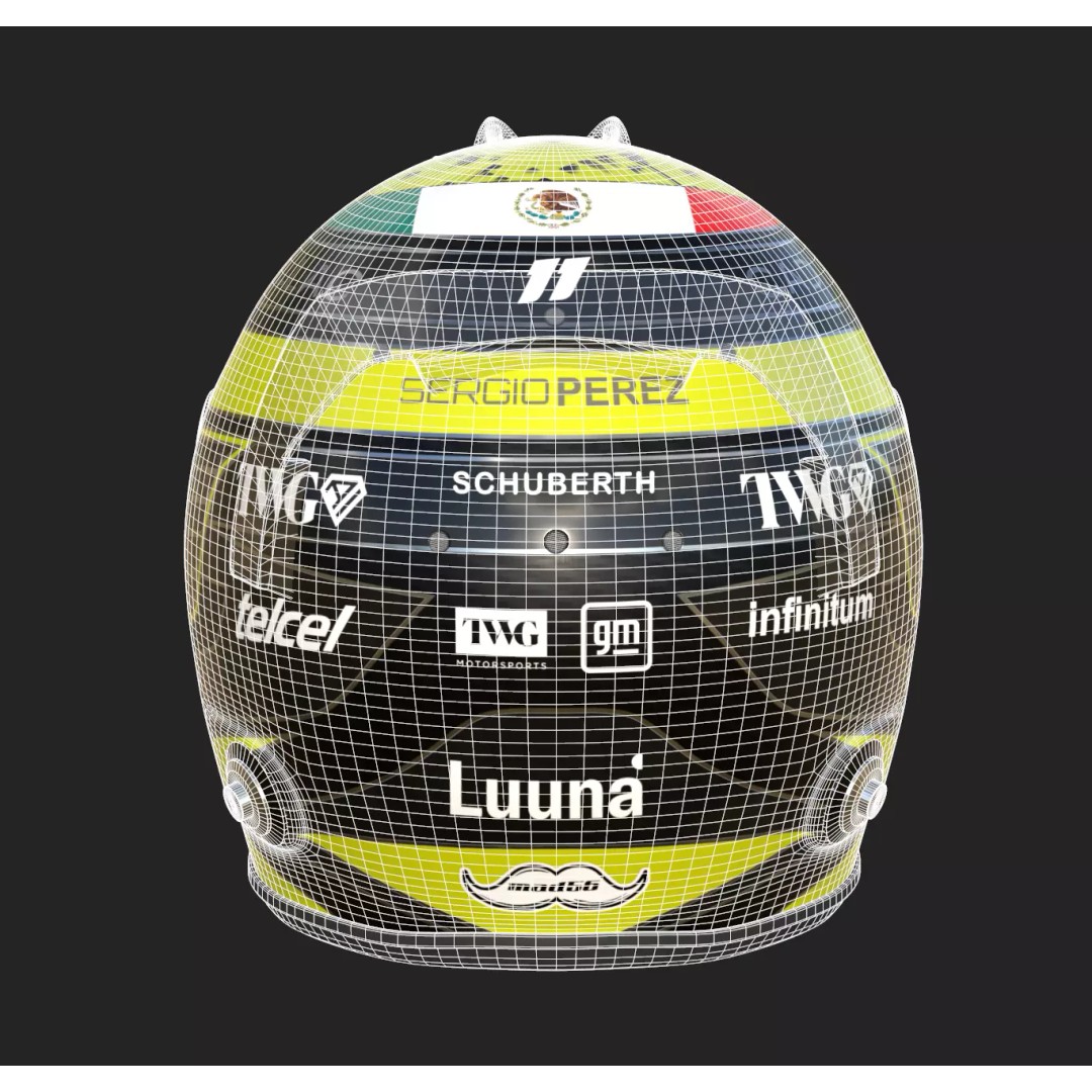 F1 Cadillac Team Helmets 3D Model – PBR Textured, Game-Ready, FBX, OBJ - View 50