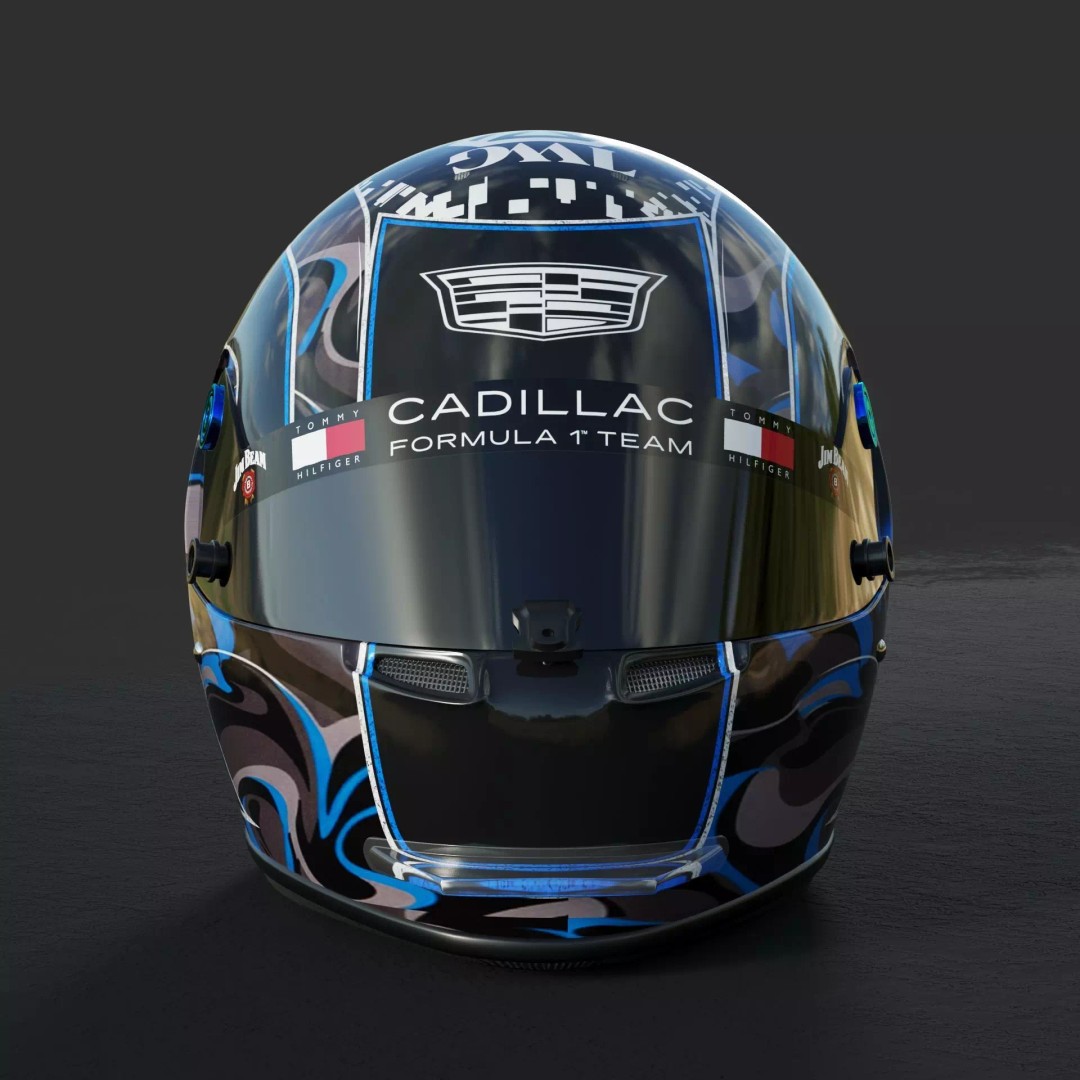 F1 Cadillac Team Helmets 3D Model – PBR Textured, Game-Ready, FBX, OBJ - View 6