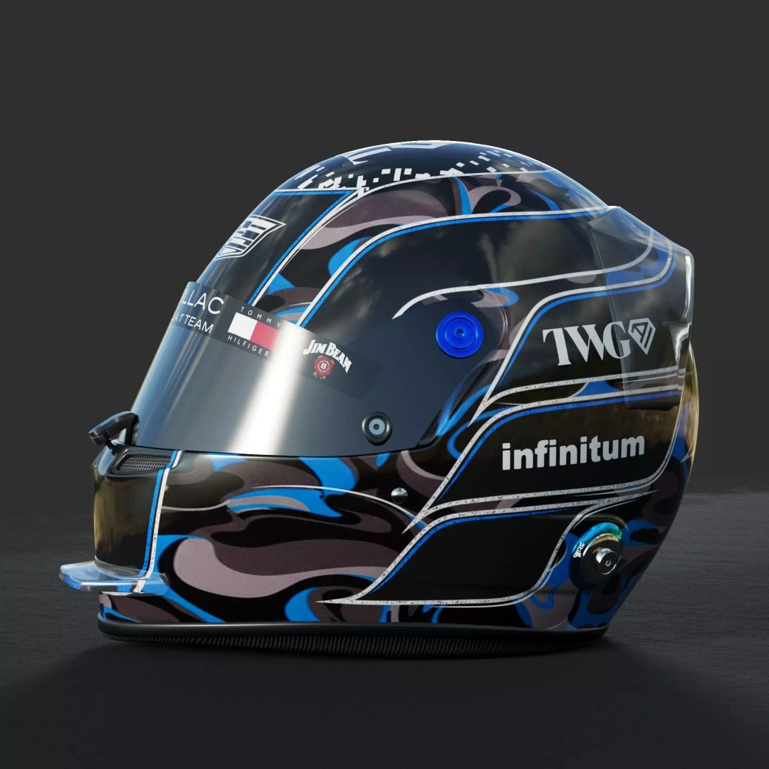 F1 Cadillac Team Helmets 3D Model – PBR Textured, Game-Ready, FBX, OBJ - View 7