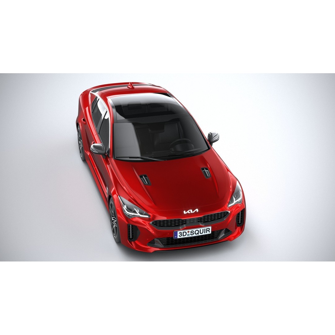 Kia Stinger GT 2022 3D Model – High Poly Sport Sedan, FBX, OBJ - View 14