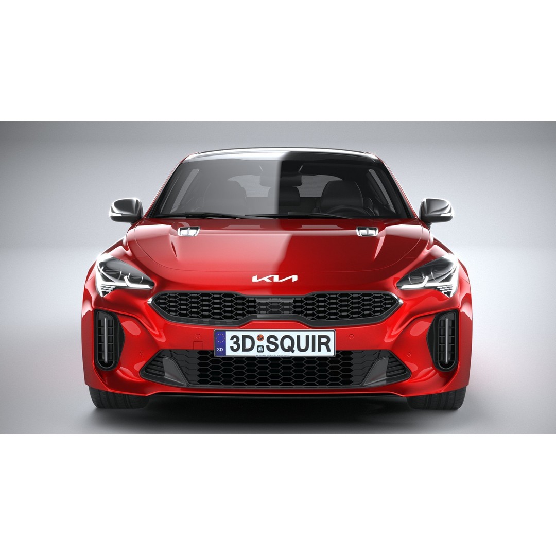 Kia Stinger GT 2022 3D Model – High Poly Sport Sedan, FBX, OBJ - View 15