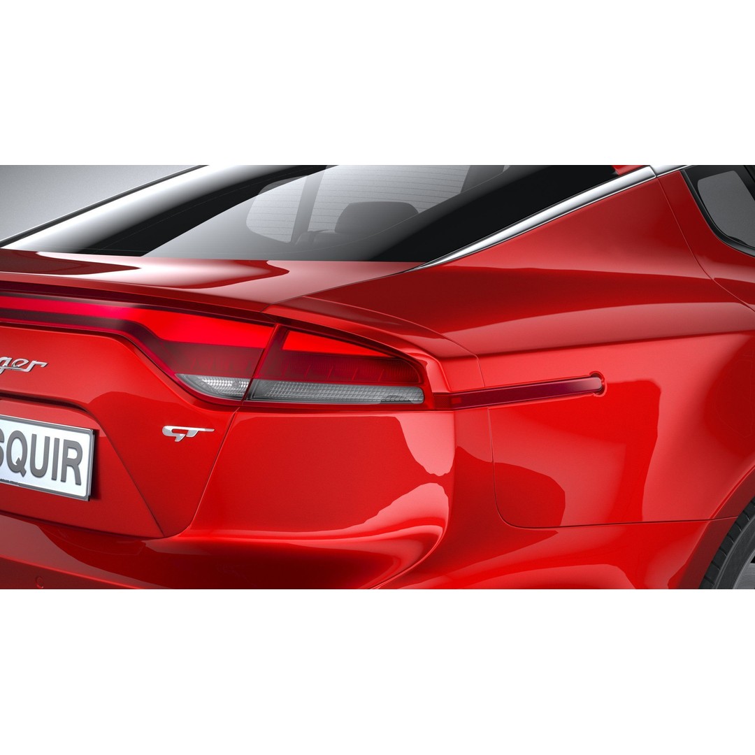 Kia Stinger GT 2022 3D Model – High Poly Sport Sedan, FBX, OBJ - View 20