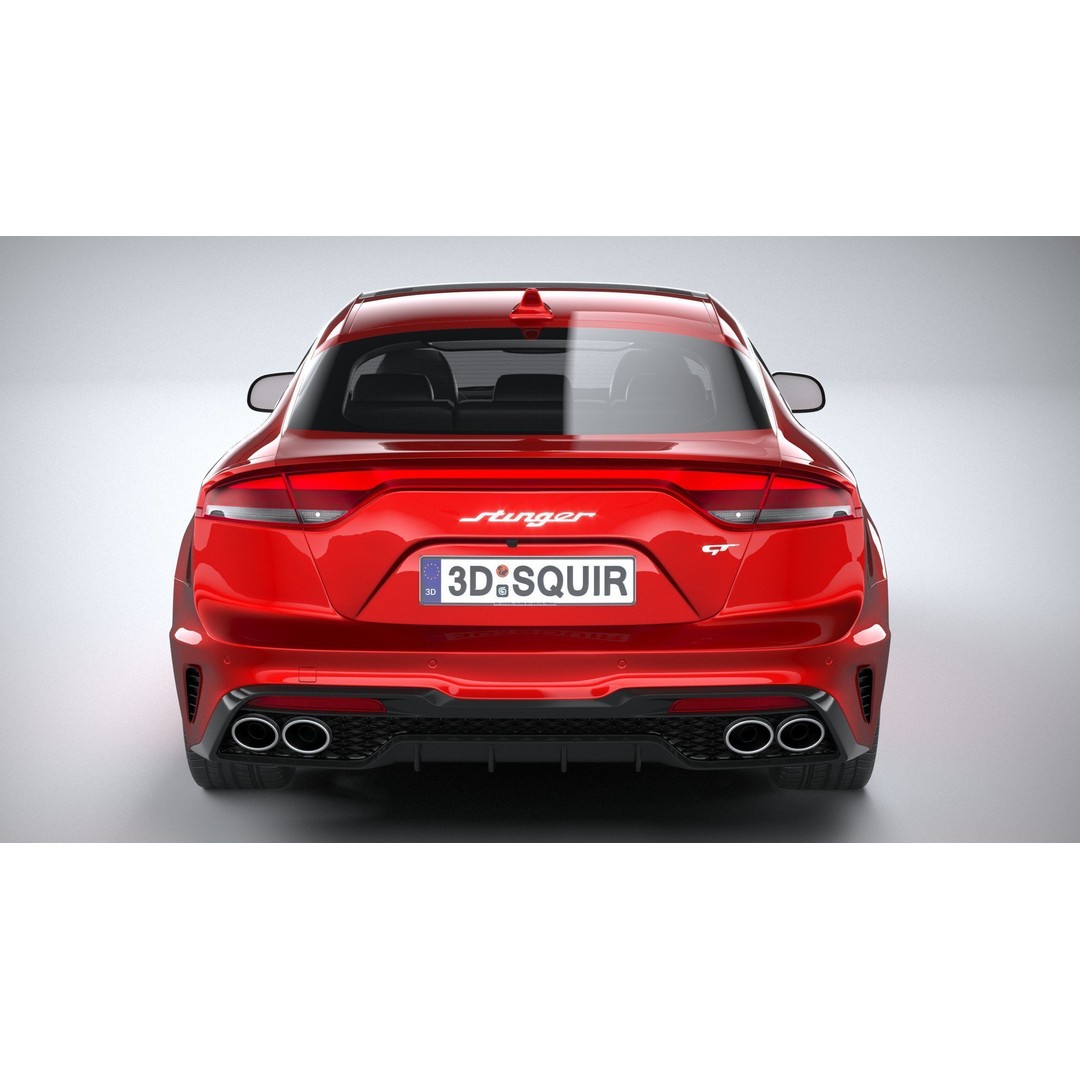 Kia Stinger GT 2022 3D Model – High Poly Sport Sedan, FBX, OBJ - View 6