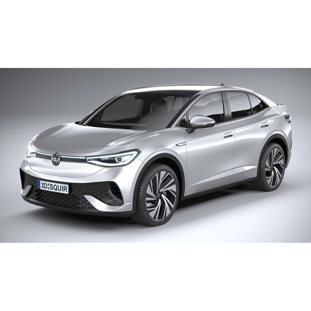 Volkswagen ID5 3D Model – High Poly SUV with Textures, FBX, OBJ - View 3