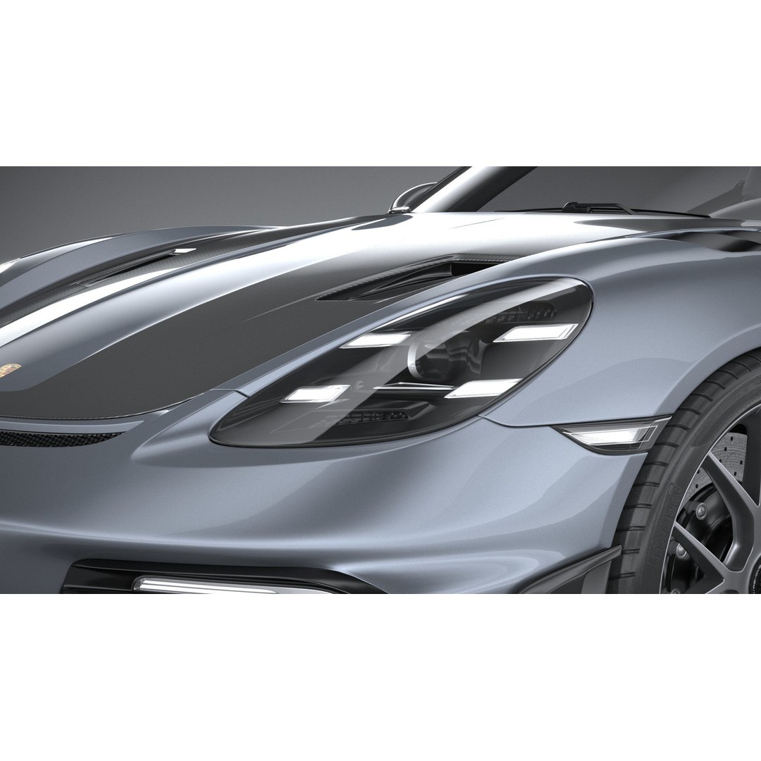 Porsche 718 Boxster Spyder RS 2024 3D Model – High Poly PBR Game Asset, FBX, OBJ - View 16