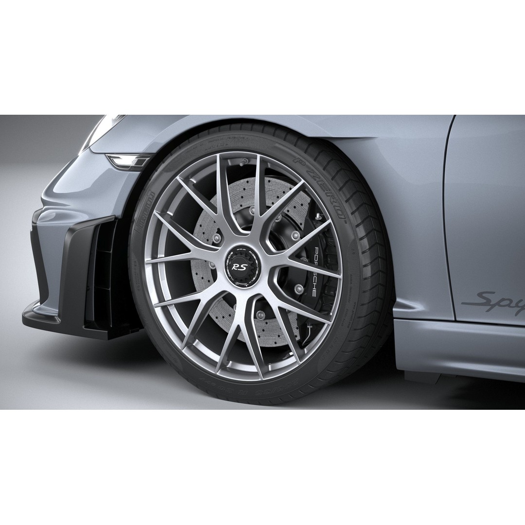 Porsche 718 Boxster Spyder RS 2024 3D Model – High Poly PBR Game Asset, FBX, OBJ - View 18