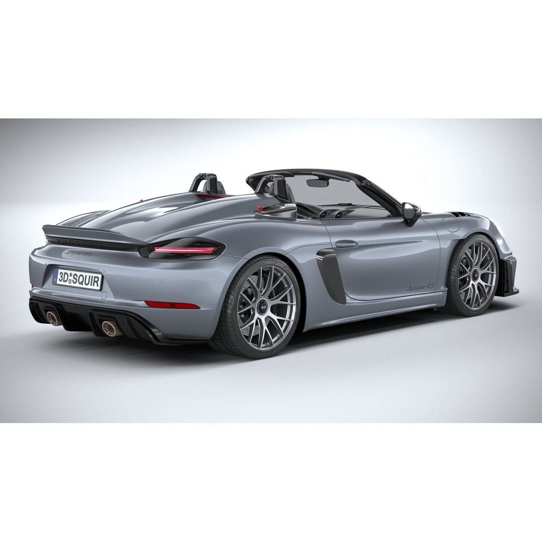 Porsche 718 Boxster Spyder RS 2024 3D Model – High Poly PBR Game Asset, FBX, OBJ - View 19