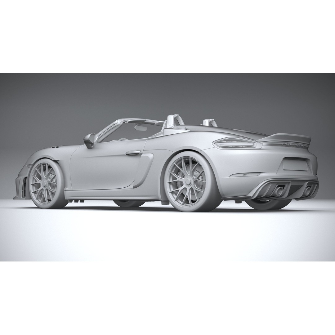 Porsche 718 Boxster Spyder RS 2024 3D Model – High Poly PBR Game Asset, FBX, OBJ - View 23